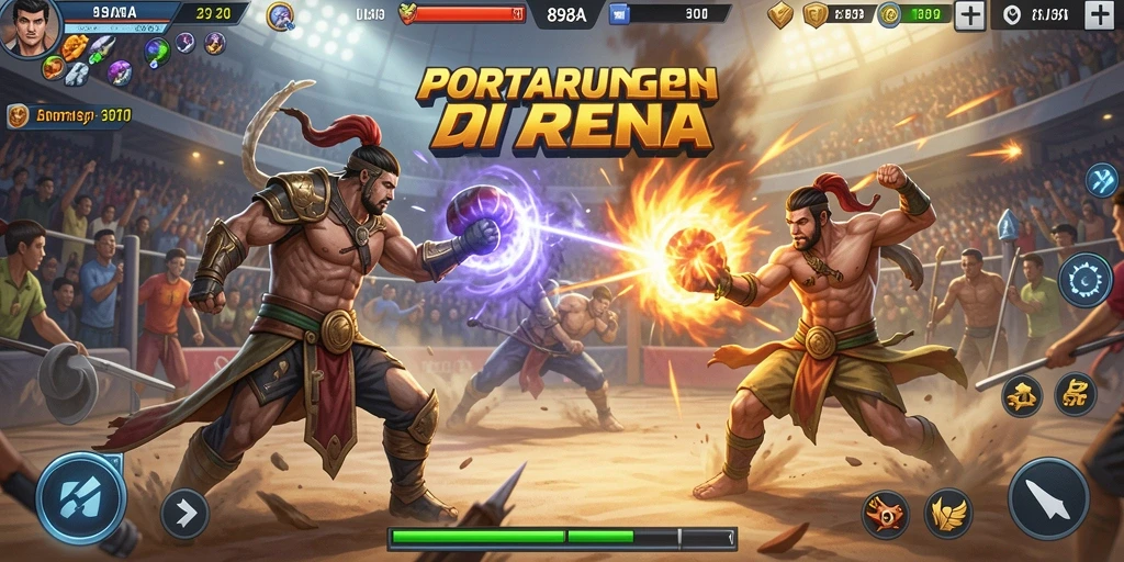 Gambar gameplay menampilkan pertarungan mendebarkan di arena 898A.