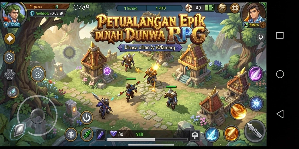 Tangkapan layar C789 menampilkan aksi pertarungan yang menegangkan dalam dunia RPG.