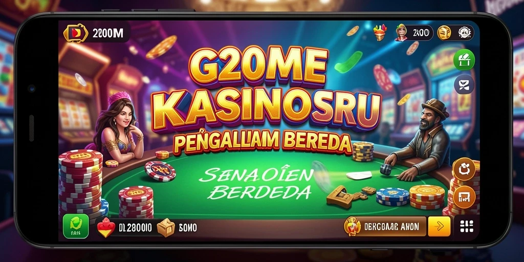 Tampilan screenshot D200M yang menampilkan gameplay Kasino yang seru.