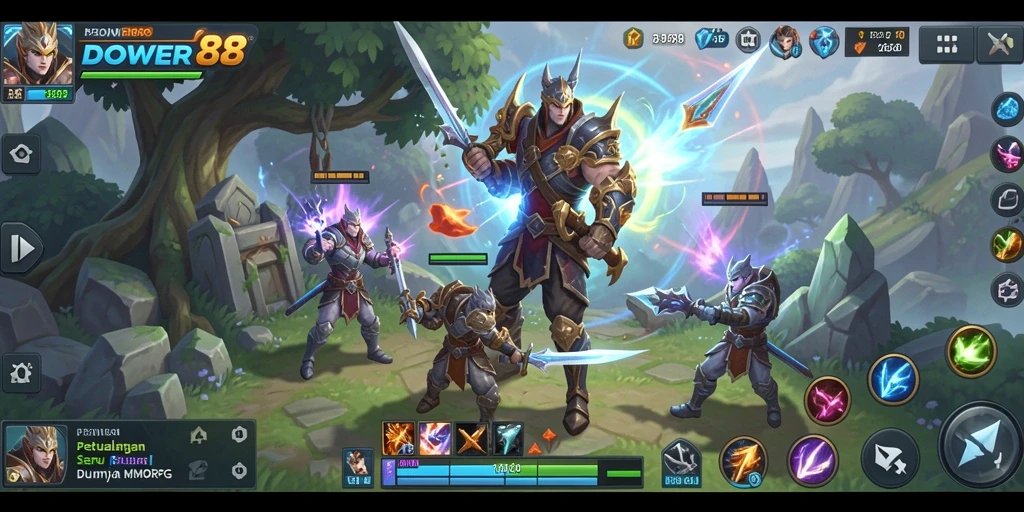 Tampilan gameplay DOWER88 yang epik dan menonjol.