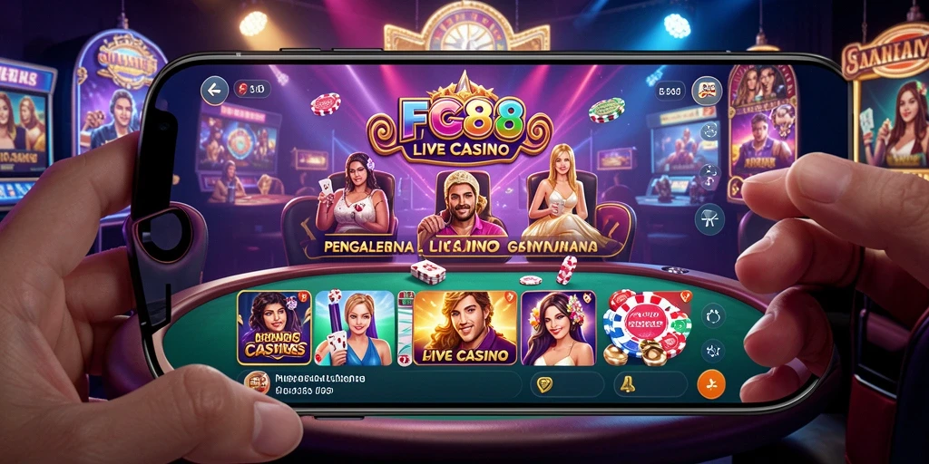 Tampilan gameplay Live Casino yang mendebarkan di FC888.