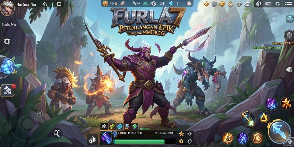 Tangkapan layar gameplay FURLA77 menunjukkan petualangan mendalam dalam MMORPG.