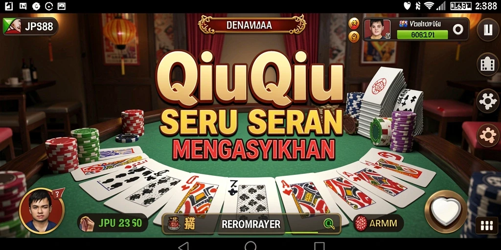 Screenshot utama JPS88 menampilkan gameplay seru QiuQiu.