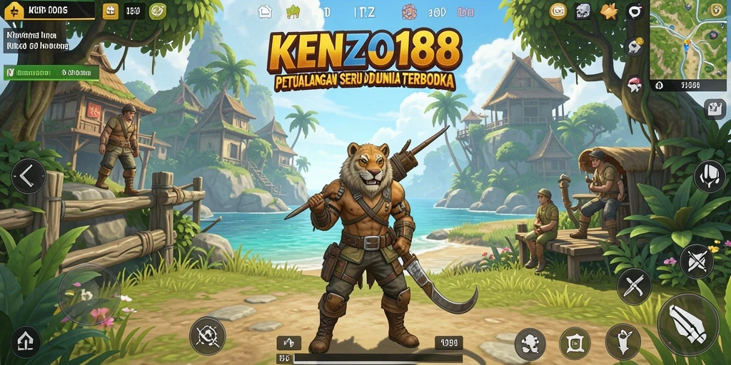 Tampilan gameplay KENZO188 dengan suasana dunia terbuka yang menakjubkan.