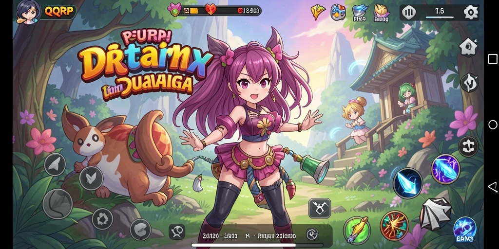 Screenshot utama QQRP menampilkan karakter Anime dalam aksi epik.