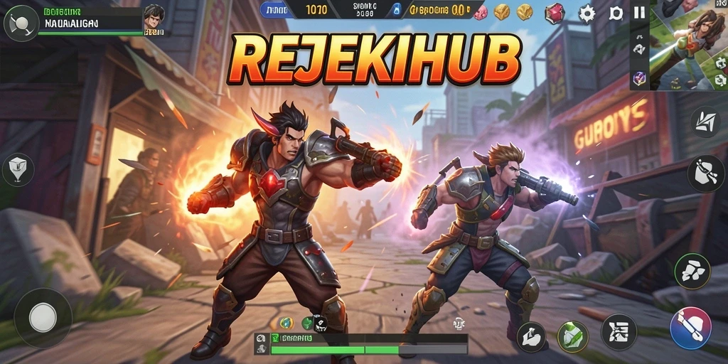Tampilan gameplay seru di REJEKIHUB dengan aksi pertarungan yang mendebarkan.