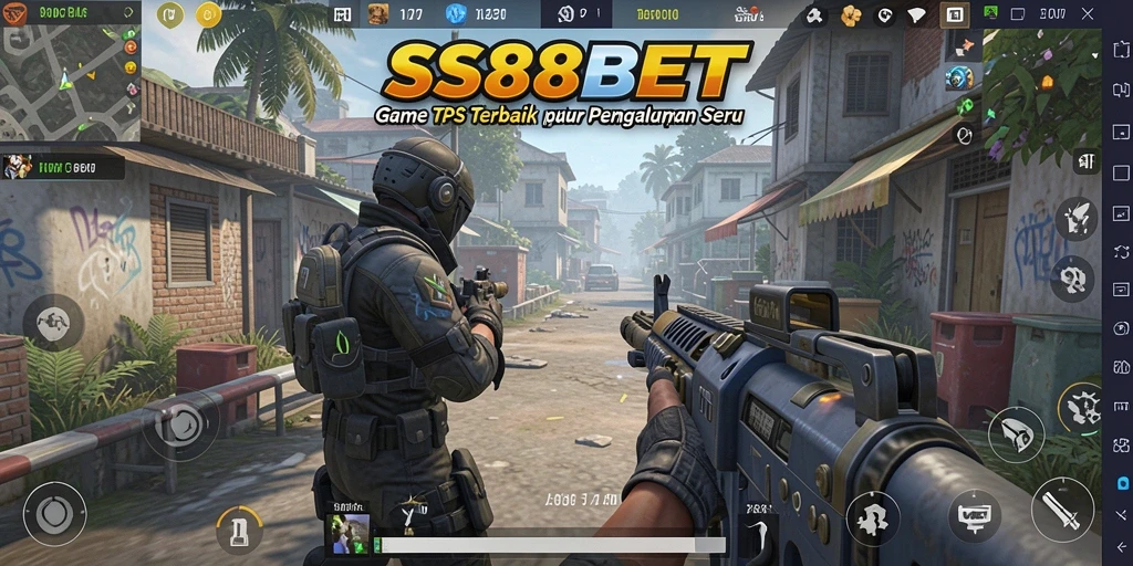 Screenshot menunjukkan aksi mendebarkan dalam gameplay TPS SS88BET.